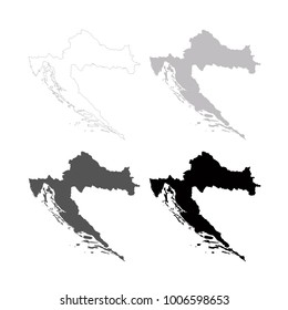 vector illustration of Croatia maps
