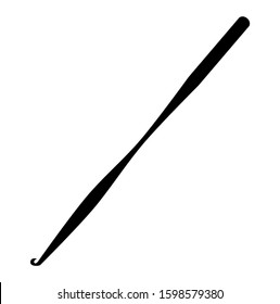 Vector illustration of a crochet hook On a white background