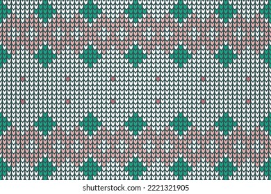 Vector illustration crochet stitches texture vector seamless pattern.