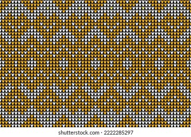 Vector illustration crochet stitches Texture of crocheted fabric.