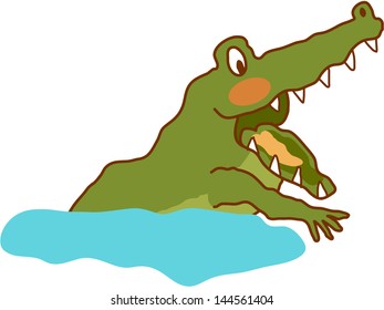 Vektorgrafik eines Krokodils