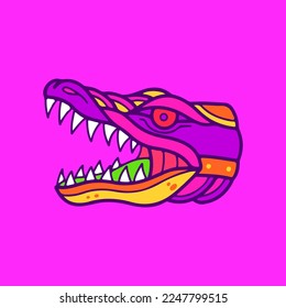 vector illustration of crocodile head
