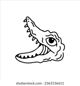 vector illustration of crocodile head