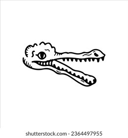 vector illustration of crocodile head