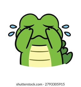 Vector Illustration. crocodile Sticker Collections. Cute Kawaii crocodile. Sticker Collections. Set of crocodile Emoji, alligator Sticker Collections