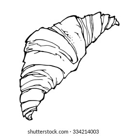 vector illustration of croissant
