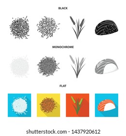 Vector illustration of crop and ecological icon. Collection of crop and cooking stock vector illustration.