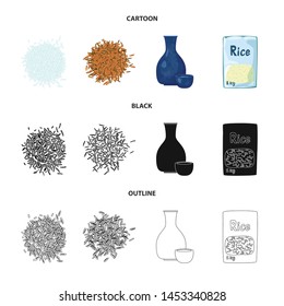 Vector illustration of crop and ecological icon. Collection of crop and cooking stock vector illustration.