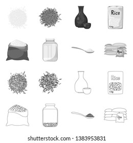 Vector illustration of crop and ecological logo. Set of crop and cooking stock vector illustration.