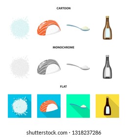 Vector illustration of crop and ecological sign. Collection of crop and cooking vector icon for stock.