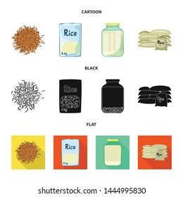Vector illustration of crop and ecological symbol. Collection of crop and cooking vector icon for stock.