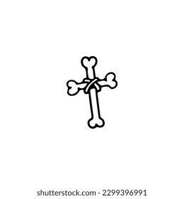 vector illustration of cross bones concept