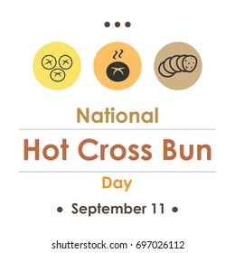 vector illustration for cross bun day in september