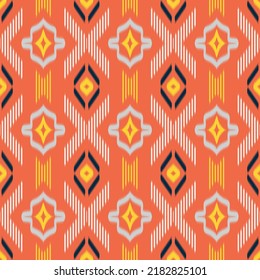 Ilustración vectorial del patrón cruzado Ikat Diamond sin fisuras. Ornamento de Damask. Tejidos de moda, cubierta, tela, tela, papel pintado, tarjeta, papel envolvente.
