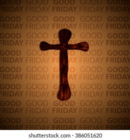 vector illustration of cross for good Friday