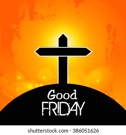 vector illustration of cross for good Friday