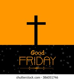 vector illustration of cross for good Friday