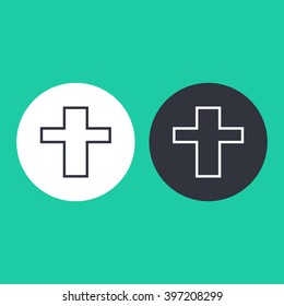 Vector illustration of cross icon