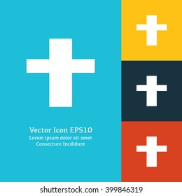Vector illustration of cross icon