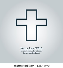 Vector illustration of cross icon