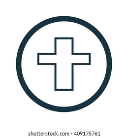 Vector illustration of cross icon