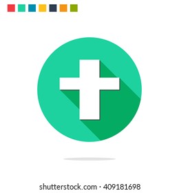 Vector illustration of cross icon