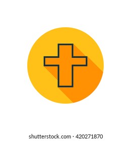 Vector illustration of cross icon