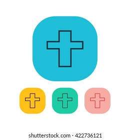 Vector illustration of cross icon