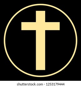 Vector illustration of cross icon, flat
