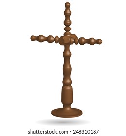Vector illustration of a cross on a white background.