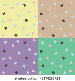 Vector illustration cross  cross pattern . Minimal  cross  cross pattern   on pastel background .