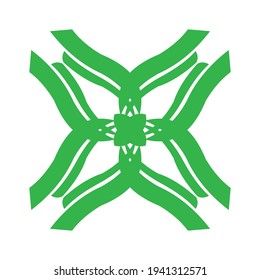vector illustration of cross position book shape.green color.