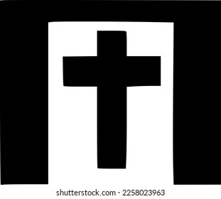 vector illustration of cross shape