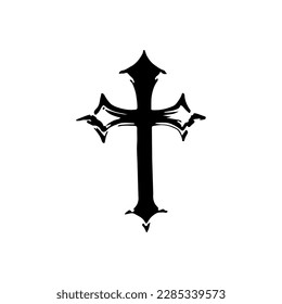 vector illustration of a cross silhouette
