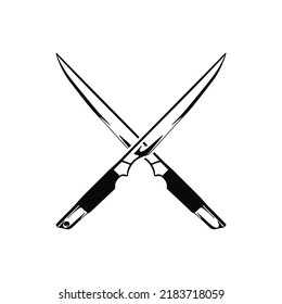 Vektorgrafik des Kreuzmesser-Konzepts