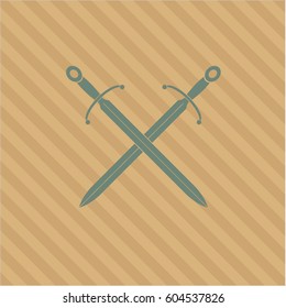 Vector Illustration of crossed swords icon 

