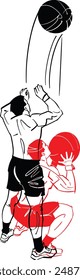 Vector illustration of the CrossFit action 