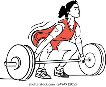 Vector illustration of the CrossFit action 