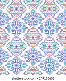 vector illustration of cross-stitch seamless pattern.Hand-made embroidery effect