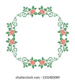 Vector illustration a crowd of flower frames that bloom for lettering congratulation hand drawn