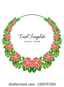 Vector illustration crowd of rose flower frames bloom for invitation card template design hand drawn