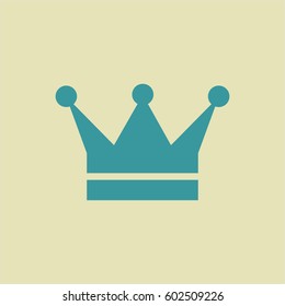 Vektorgrafik des Kronensymbols auf Blau

