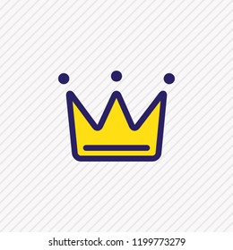 Vector illustration of crown icon colored line. Beautiful event element also can be used as queen icon element.