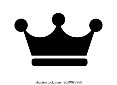 Vector illustration of crown icon in flat style on white background.