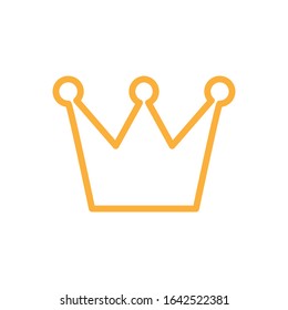 Vector illustration, crown icon. Line design template