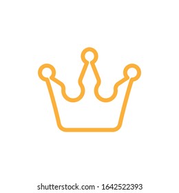 Vector illustration, crown icon. Line design template