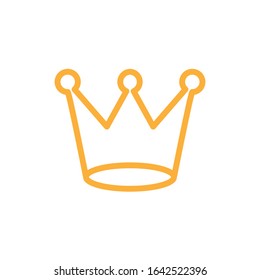 Vector illustration, crown icon. Line design template