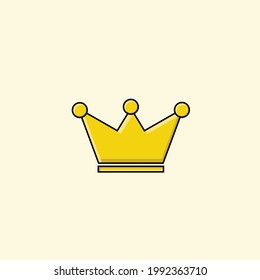 vector illustration of a crown icon. simple and flat vector concept