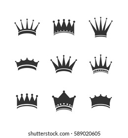 Vector Illustration of Crown Icons