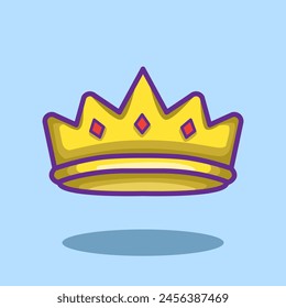 Vector illustration Crown King. Vector design Crown Queen. Crown King or Queen Vector design illustration and icon for website, digital and print